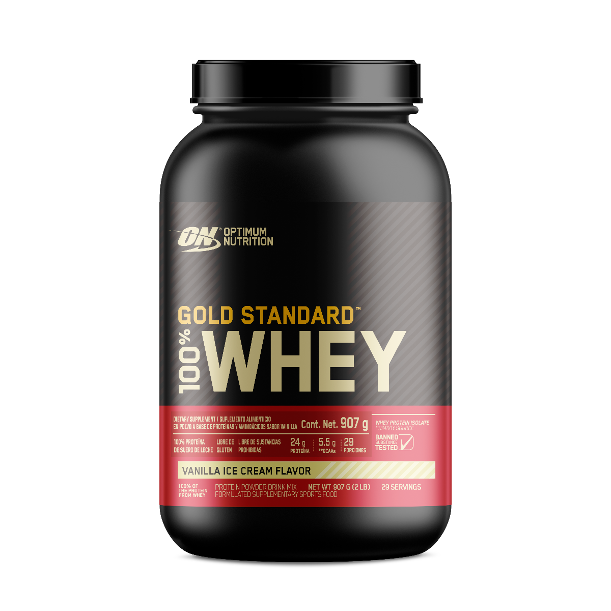 100% WHEY GOLD STANDARD OPTIMUM NUTRITION 2 LB
