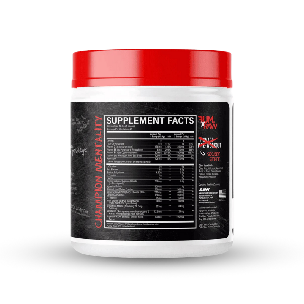 CHRISTOPHER'S SECRET STUFF PRE WORKOUT 40 SERV