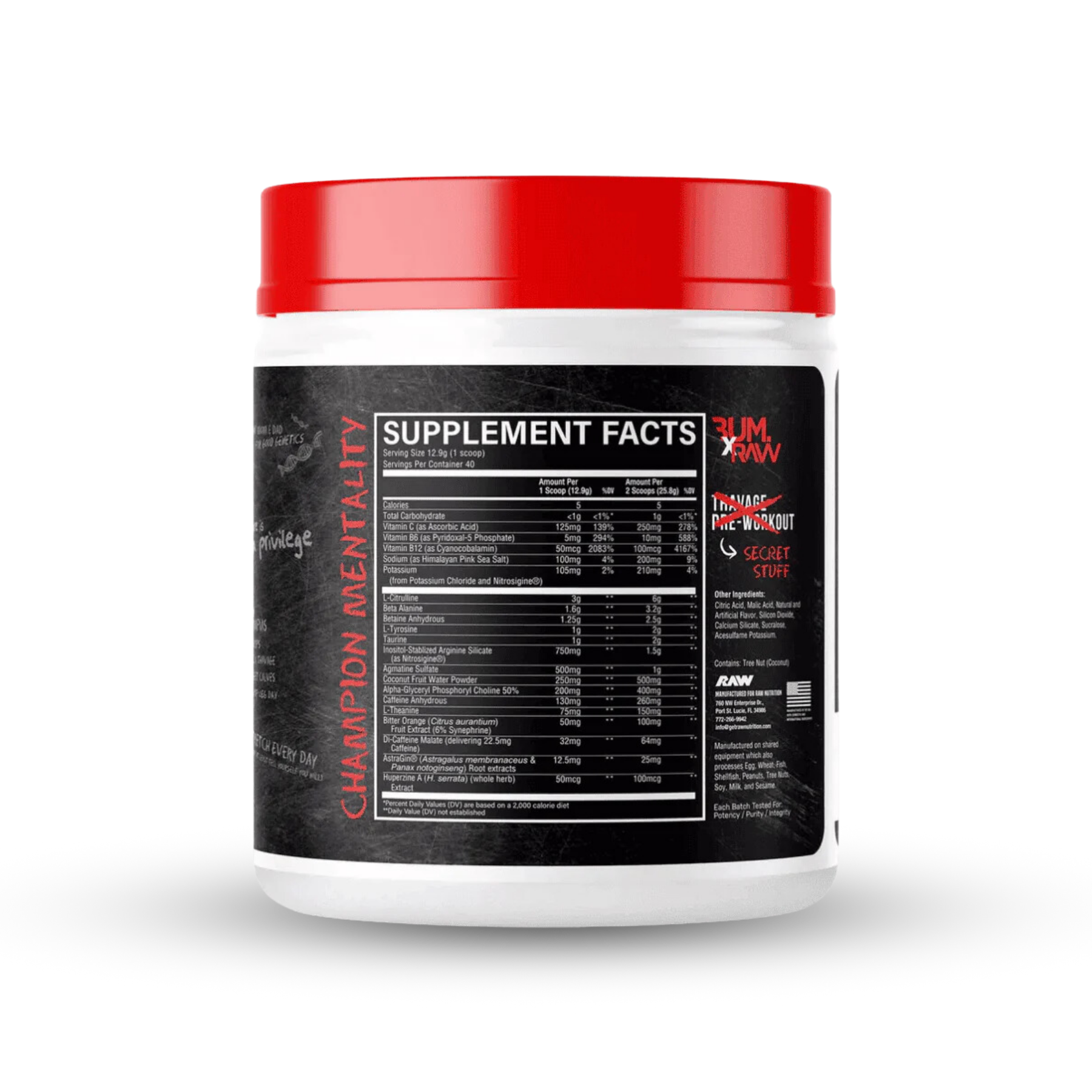 CHRISTOPHER'S SECRET STUFF PRE WORKOUT 40 SERV