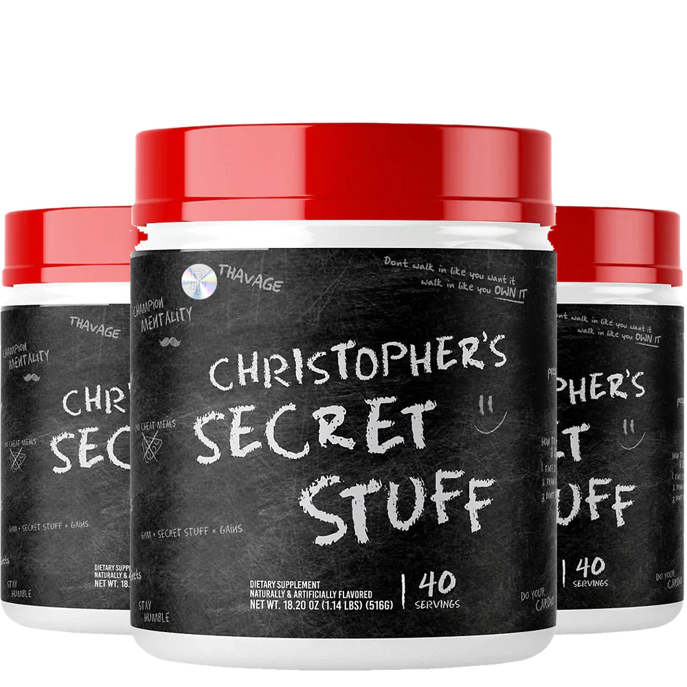 CHRISTOPHER'S SECRET STUFF PRE WORKOUT 40 SERV